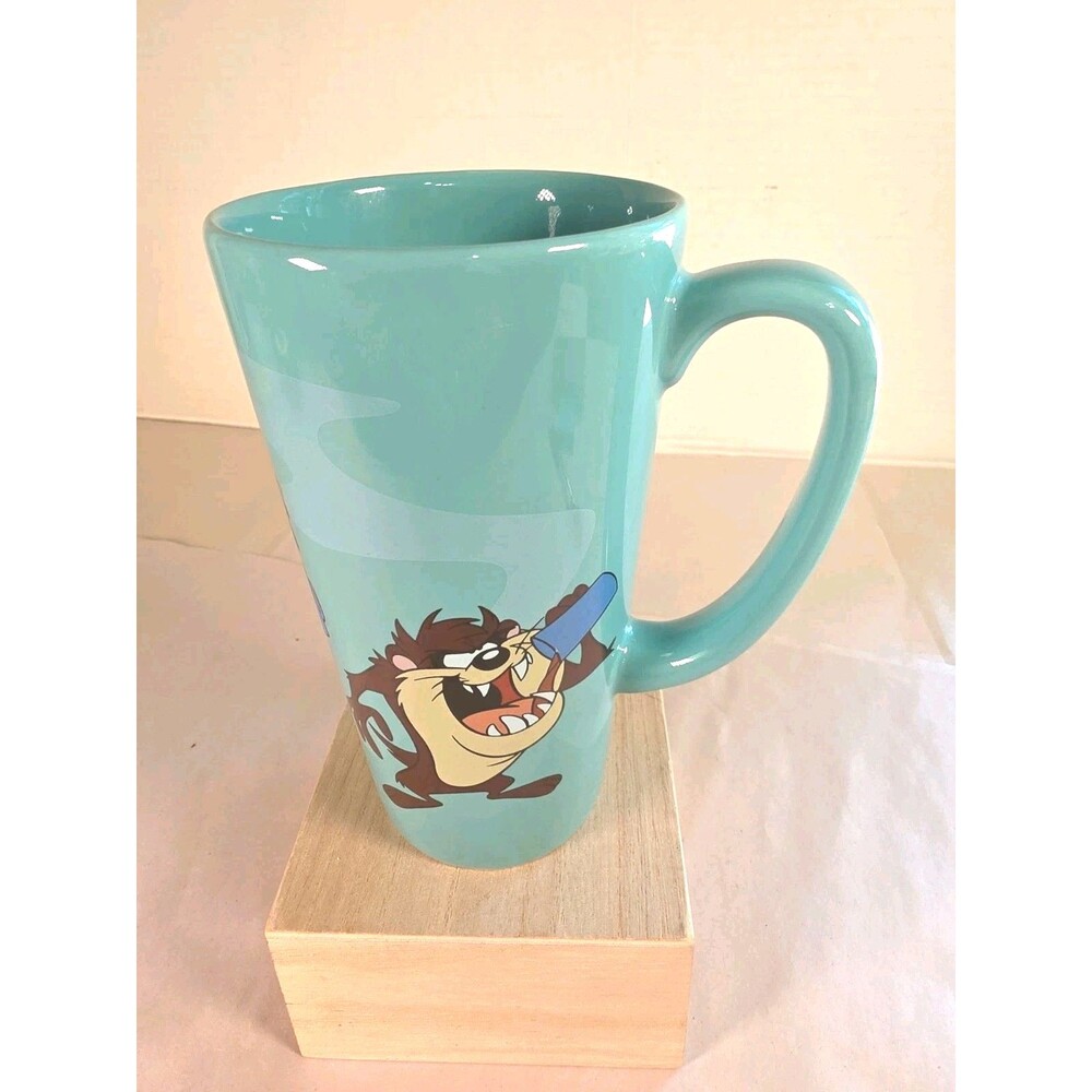 Looney Tunes Tasmanian Devil Ceramic Turquoise Mug 16 oz Warner Brothers 1997